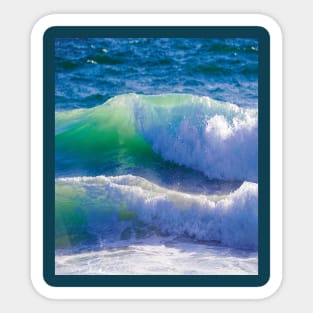 blue ocean waves Sticker